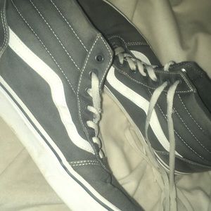 Grey high top vans size 10